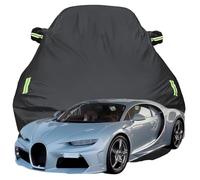 Funda para Coche para Bugatti Chiron Super Sport, Oxford Tarpa de Coche Anti Nieve Rasguño UV, Todo Clima Impermeable Automóviles Cubierta,Black-Plus-Cotton