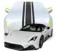 Funda para Coche para Maserati MC20 Cielo 2024 2025 2026, Impermeable Anti Rasguño Anti UV Tarpa de Coche, Todo Clima Automóviles Cubierta,Silver-Black