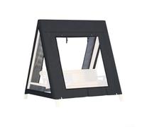 Funda para columpio de patio al aire libre, diseño de marco en A con ventanas enrollables, impermeable, tela Oxford 210D, protección de 72 x 55 x 67 pulgadas, color negro