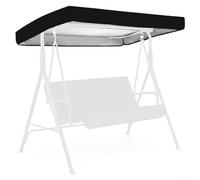 Funda para columpio de patio hecha de tela Oxford 210D resistente a la intemperie con agujero lateral para una fácil instalación (negro)