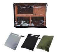 Funda para conejera, tela Oxford 210D, cubierta de jaula de conejo, transpirable, impermeable, protección contra el polvo, doble capa, 122 x 50 x 105 cm
