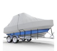 Funda para Consola Central de Barco de 26 a 28 pies, Funda para Barco remolcable con Techo rígido o Tipo T, Funda Impermeable Oxford de Calidad Marina Resistente, Cierre en Ambos Lados