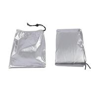 Funda para contenedor IBC de 1000 litros para tanque de agua exterior. Resistente al agua y al polvo. Fabricada con tela Oxford 210D. (Plata)