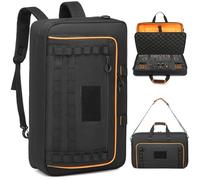 Funda para Controlador de DJ DDJ-FLX4/200/400/SR2/REV1 Numark Party Mix 2/Mixtrack Platinum FX con Compartimento para Laptop de 17.3 Pulgadas, Bolsa para Controlador de DJ con Acolchado Grueso de EVA
