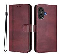 Funda para Coolpad Cool 40i, Retro PU Leather Flip Wallet Case con Magnético Soporte Ranura Tarjeta Carcasa para Coolpad Cool 40i, Rojo