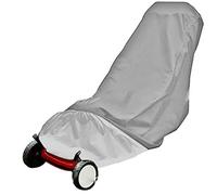 Funda para cortacésped Skyour impermeable, cubierta para cortacésped eléctrica anti-UV, protector para cortacésped, ajuste universal, con cordón elástico y bolsa de almacenamiento (gris)