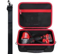 Funda para CRAFTSMAN CMCF940M1 / CMCF921B V20 RP llave de impacto de 1/2 pulgada y batería y cargador con bolsillo de malla, bolsa organizadora de almacenamiento de viaje protectora dura (negro y rojo