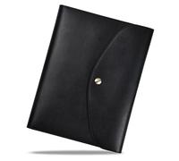 Funda para Cuaderno A5 de Piel(PU) con cuaderno, Fundas de Libros/Diarios, Portadocumentos a5 - Negro, 22 x 17 cm, con portalápices, cierre magnético, almacenamiento interior