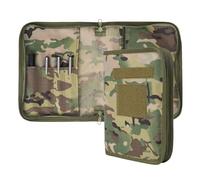 Funda para cuaderno militar militar con cremallera, organizador táctico y cubierta de carpeta de anillas para carpeta A5, 7 x 9 pulgadas, cubierta para libro de registro militar OCP - Multi