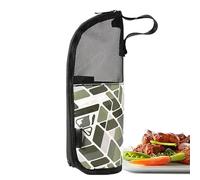 Funda para cubiertos de camping, bolsa de transporte, funda de argentería de viaje | maletín de almacenamiento, bastidores inútiles, bolsa con cremallera para camping al aire libre, senderismo, viajes