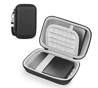 Funda para disco duro externo Toshiba Canvio Basics/Western Digital WD Elements/Seagate HDD caso, memoria externa portátil disco externo protectora bolsa resistente a los golpes rígida carcasa (gris)