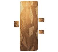Funda para diván de microfibra suave para exteriores, con bolsillos, para piscina, tomar el sol, playa, jardín, fragmento ámbar, ondulado, 85 x 30 pulgadas