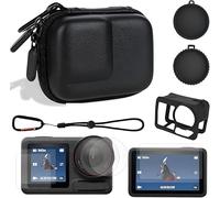 Funda para DJI Osmo Action 5 Pro, mini protector de pantalla y protección de lentes, estuche de viaje rígido negro con accesorios de cámara DJI OSMO Action 5/4/3