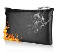 Funda para documentos resistente al fuego, impermeable, resistente al fuego, para documentos, bolsa de almacenamiento con cremallera para pasaporte, objetos de valor, dinero en efectivo