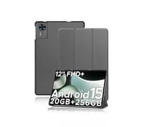 Funda para DOOGEE T36 Tablet 12 Pulgadas yystao Soporte Delgado con Diseño Triple Plegable Funda Protectora Dura Compatible con DOOGEE Tablet T36 Gris