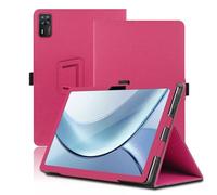 Funda para DOOGEE Tab E3+ 12 Pulgadas, DOOGEE Tab E3+ Tablet Funda, Funda Protectora Plegable con Soporte para Lápiz y Correa para la Muñeca, Protección Total. (Rojo)
