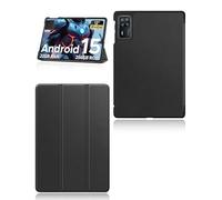 Funda para DOOGEE Tab E3+ Android 15 Tablet de 12 pulgadas, yystao Soporte Delgado con Diseño Triple Plegable Funda Dura Compatible con DOOGEE Tab E3+ Negro