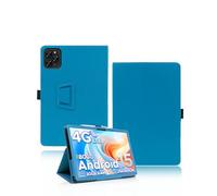 Funda para DOOGEE TAB G6 Tablet 11 pulgadas, yystao PU Funda Protectora Compatible con DOOGEE Tablet TAB G6 - Correa de mano, diseño con textura de piel, color azul