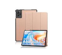 Funda para DOOGEE TAB G6 Tablet 11 Pulgadas yystao Soporte Delgado con Diseño Triple Plegable Funda Protectora Dura Compatible con DOOGEE Tablet TAB G6, Oro Rosa