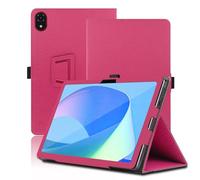 Funda para DOOGEE U10 Pro, 10.1 Inch, DOOGEE U10 Pro Tablet Funda, Funda Protectora Plegable con Soporte para Lápiz y Correa para la Muñeca, Protección Total. (Rojo)