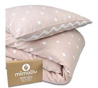 Funda para edredrón nórdico, Funda de Almohada Ropa de Cama Infantil 100% algodón Funda nórdica 100x135 cm para bebé + Funda de Almohada 40x60 cm (Rosa Palo)