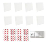 Funda para enchufe de 8 unidades, color blanco | para enchufes o interruptores no utilizados