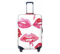 Funda para equipaje a prueba de polvo, romántica, color rojo y rosa, con estampado sexy, elástica, lavable, elástica, para maleta de viaje, para equipaje de 18 a 32 pulgadas, Black, XL