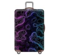 Funda para Equipaje De Viaje,Ciudad,Animales,LeóN,Cielo Estrellado,Espacio Exterior Funda Protectora para Maleta,EláStica,Lavable,Resistente A ArañAzos,para NiñOs,Ado,Adultos (Líneas,XL(29-32inch))