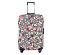 Funda para equipaje de viaje, diseño de margaritas y flores, n.º 1001, lavable, para equipaje de 18 a 32 pulgadas, Negro, X-Large