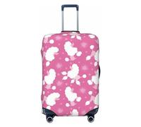 Funda para equipaje de viaje, diseño de perro caniche n.º 1001, lavable, para equipaje de 18 a 32 pulgadas, Negro -, M