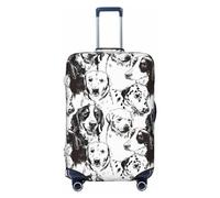 Funda para equipaje de viaje, diseño de perro labrador retriever n.º 1001, lavable, para equipaje de 45,7 a 81,3 cm, Negro -, S