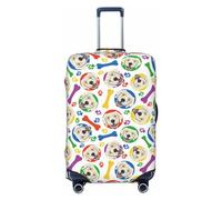 Funda para equipaje de viaje, diseño de perro labrador retriever n.º 1004, lavable, para equipaje de 45,7 a 81,3 cm, Negro -, S