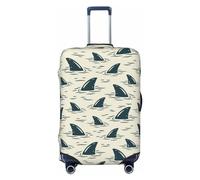 Funda para equipaje de viaje, diseño de tiburón de fiesta n.º 1001, lavable, se adapta a equipaje de 18 a 32 pulgadas, Negro, X-Large