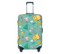 Funda para equipaje de viaje, funda lavable Happy Summer para maleta de 18 a 32 pulgadas, Negro, Small