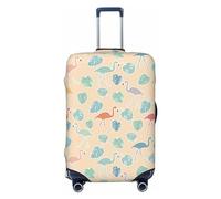 Funda para equipaje de viaje, lavable, con diseño de hojas de cigüeña, se adapta a equipaje de 18 a 32 pulgadas, Negro, Medium