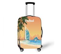 Funda para Equipaje ImpresióN 3D De Arquitectura Urbana Funda para Maletas De Viaje EláStica Lavable Funda Maleta Cabina Protector Maletas Grande Colorido Luggage Cover (Color 14,S(19-21inch))