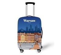 Funda para Equipaje ImpresióN 3D De Arquitectura Urbana Funda para Maletas De Viaje EláStica Lavable Funda Maleta Cabina Protector Maletas Grande Colorido Luggage Cover (Color 5,S(19-21inch))