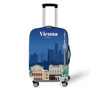 Funda para Equipaje ImpresióN 3D De Arquitectura Urbana Funda para Maletas De Viaje EláStica Lavable Funda Maleta Cabina Protector Maletas Grande Colorido Luggage Cover (Color 9,S(19-21inch))