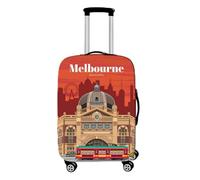 Funda para Equipaje ImpresióN 3D De Arquitectura Urbana Funda para Maletas De Viaje EláStica Lavable Funda Maleta Cabina Protector Maletas Grande Colorido Luggage Cover (Color 15,M(22-25inch))