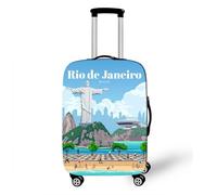 Funda para Equipaje ImpresióN 3D De Arquitectura Urbana Funda para Maletas De Viaje EláStica Lavable Funda Maleta Cabina Protector Maletas Grande Colorido Luggage Cover (Color 7,S(19-21inch))