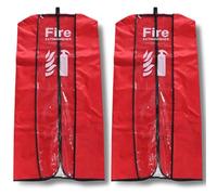 Funda para extintor de incendios - Tamaño pequeño, paquete de 2 - Hasta 5 kg contra el polvo y los arañazos, funda transparente para extintor de incendios - Cubierta protectora impermeable