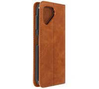 Funda para Fairphone 5 Tarjetero y Soporte Vídeo Diseño Costura Marrón
