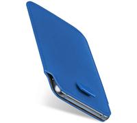 moex Funda para Fairphone 6, ultrafina, de piel sintética, con protección completa de 360 grados, color azul