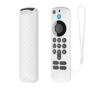 Funda para Fire TV Stick HD/4K (último Modelo), Funda de Silicona Blanda para Mando a Distancia, Funda Protectora con Textura Antideslizante y cordón (Blanco)