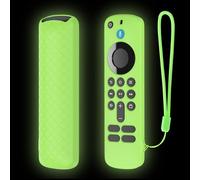 Funda para Fire TV Stick HD/4K (último Modelo), Funda de Silicona Blanda para Mando a Distancia, Funda Protectora con Textura Antideslizante y cordón (Verde Luminoso)