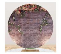 Funda para Fondo con Arco, Cubierta de Arco Boda ladrillo Redondo telón Fondo Accesorios fotografía Poly(Nxy02072,D 7.5ft(230cm) Poly)