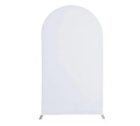 Funda para Fondo con Arco, Cubierta del Arco de la Boda elástica Soporte telón Spandex(White,120x220cm)