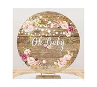 Funda para fondo con arco, Fondo redondo de madera la cubierta del arco boda for fotografía en diámetro multicolor 3-7 pies(Nky01207,D 6.5ft(200cm) Poly)