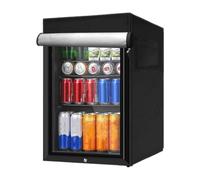 Funda para frigorífico al aire libre, impermeable, con cremallera, resistente protección 210D para frigoríficos de pie, para exteriores