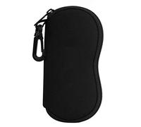 Funda para gafas de sol con clip de mosquetón de neopreno suave, diseño de cremallera, soporte portátil para gafas de sol, funda de neopreno suave con clip de soporte de viaje para mujeres y hombres